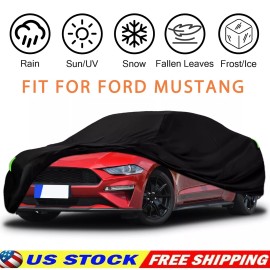 DONWELL Car Full Cover Waterproof Outdoor Sun Snow Dust UV Protection For Ford Mustang