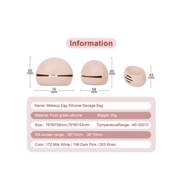 Sprigold Womens Soft Silicone Travel or Daily Makeup Sponge Holder, Dust-proof Portable Cosmetic Face Beauty blender, Soft and Eco-Friendly Silicone Beauty Make up Organizer (1, Upgrade Khaki)