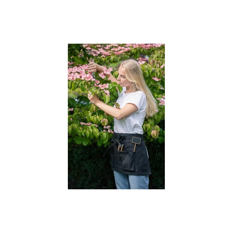 La cordeline Short Apron Cotton 7 Pocket Unisex Olive Green