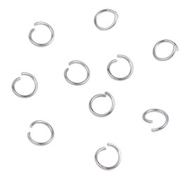 DanLingJewelry 1000 pcs 304 Stainless Steel 19 Gauge Open Jump Rings 8mm for Jewelry Making Connectors Jewelry Finding Stainless Steel Color