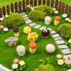 8PCS Mini Mushroom Resin Figurines, Realistic Mushrooms Resin Ornaments, Cute