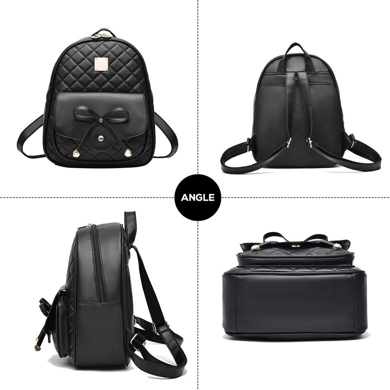 EVEOUT Women's Backpack PU Leather Casual Daypack for Travel School