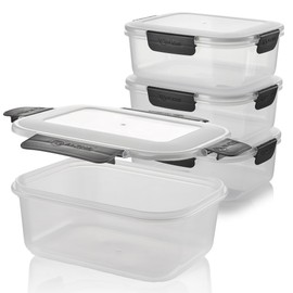 Alpha Designs | Meal Prep Containers Reusable Food Lunch Box with Lids | 3 Pack | 2100ml