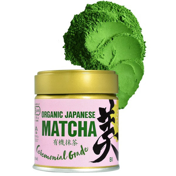 Japanese Ceremonial grade Matcha, Matcha Green Tea Powder, 100％ Authentic Japanese Origin, From Uji Kyoto, Japan (30g)【YAMASAN】