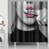 PAEOT Fashion Woman Shower Curtains Glam Girls Lip Bathroom Curtain