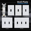 ELEGRP Single Pole Toggle Light Switch with Plate, 15 Amp,