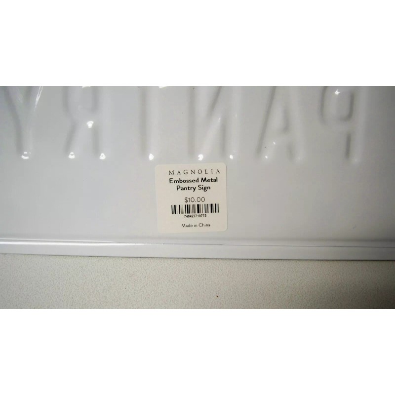 MAGNOLIA Embossed Metal Pantry Sign 12"x4" 746427719773, C-MM-71976