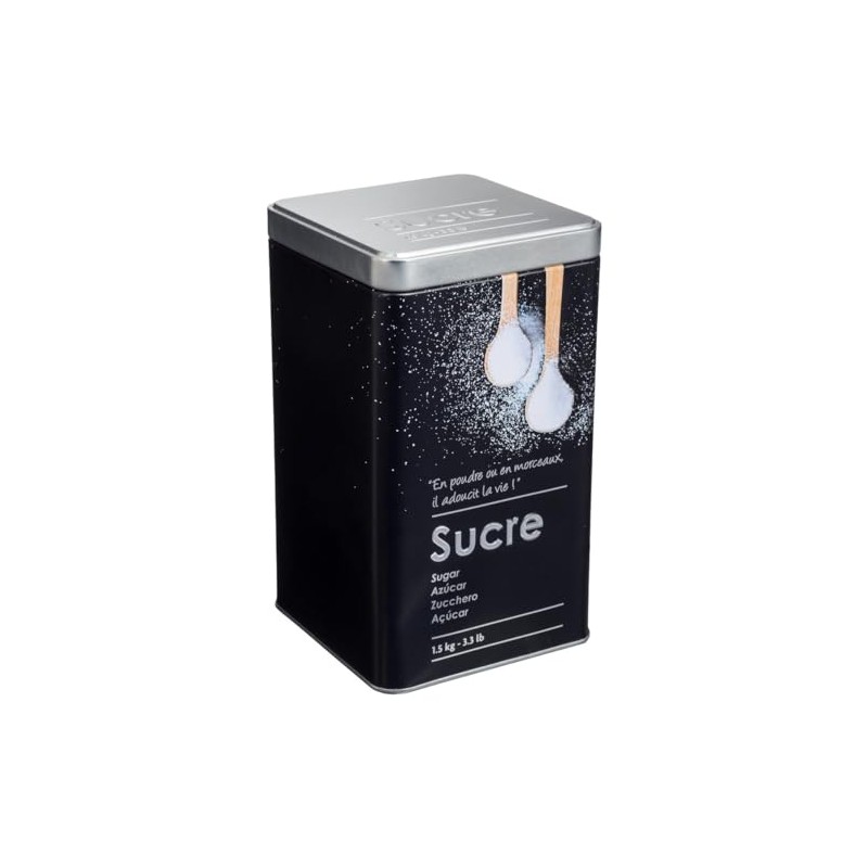 Powdered Sugar Bowl Metal Black Edition Black – Box Sugar