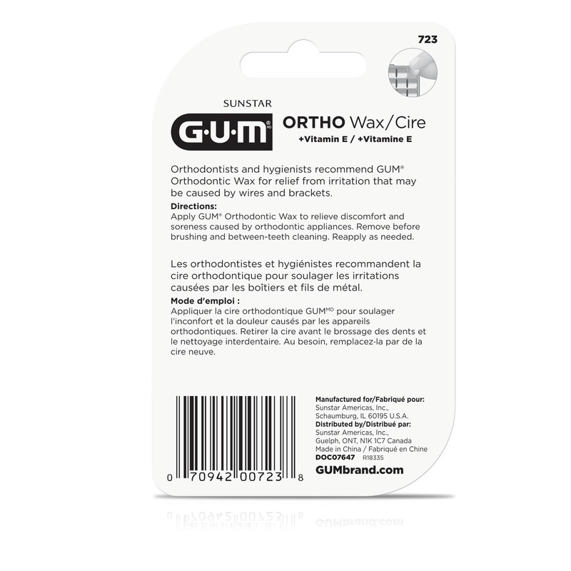 GUM Orthodontic Wax for Braces and Dental Devices - Soothing