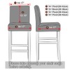 Lellen Jacquard Bar Chair Stool Cover - 4 Pack Stretch