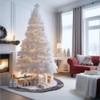 Lanpn 48" Christmas Tree Skirt, Large Plush Patchwork Silver Faux