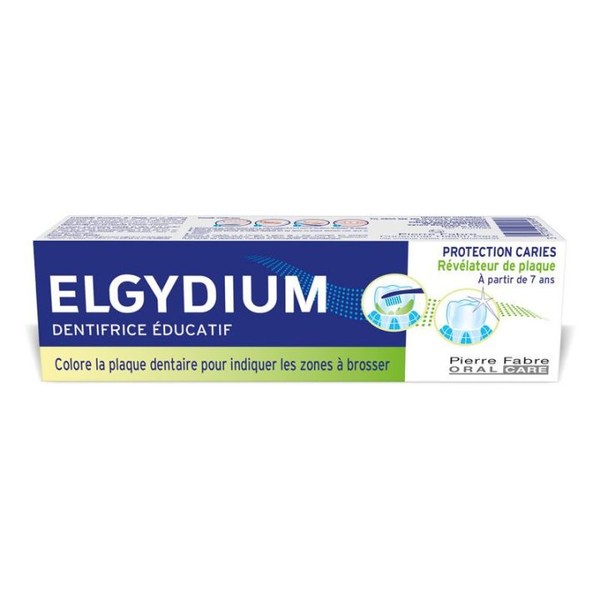 Elgydium Dentifrice éducatif Protection Caries révélateur de plaques dentaires 50 ml