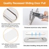 MOROBOR 18CM Self-Stick Oval Sliding Door Pulls, 2pcs Brushed Steel