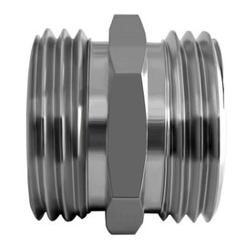 Beduan Stainless Garden Hose Adapter, 3/4" GHT Male x 3/4" GHT Male 304 stainless Steel Heavy Duty Water Hose Connector Fittings Connect