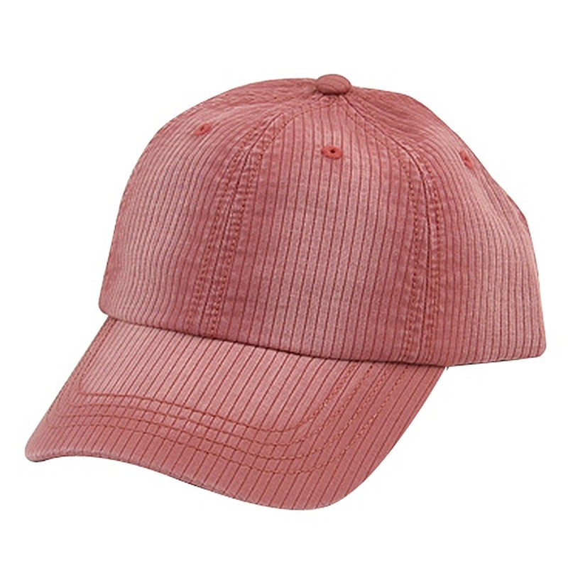 MG Low Profile Pine Stripe Cotton Washed Cap - Maroon