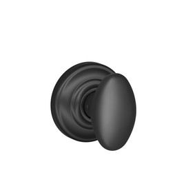 SCHLAGE Siena Passage Knob, Andover Rose, Matte Black - FA10DNB622/F10SIE622AND