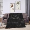 Black Cat Flannel Throw Blanket Lightweight Soft Warm Bed Throws