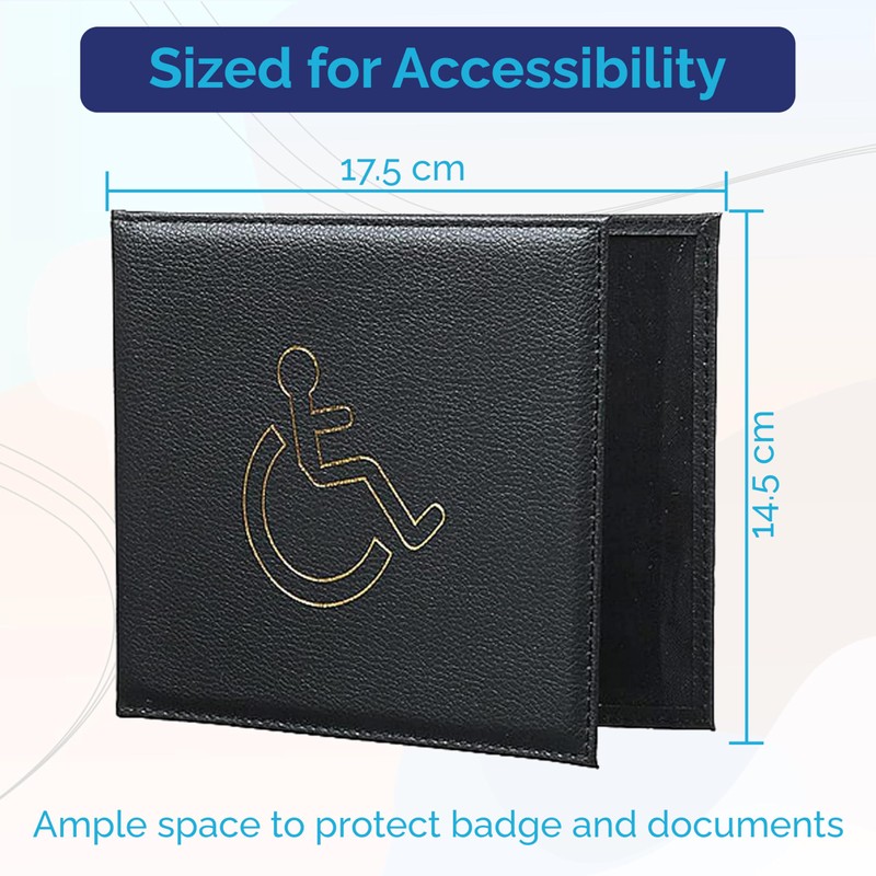 Ketayle Disabled Badge Holder Wallet | PU Soft Leather Badge