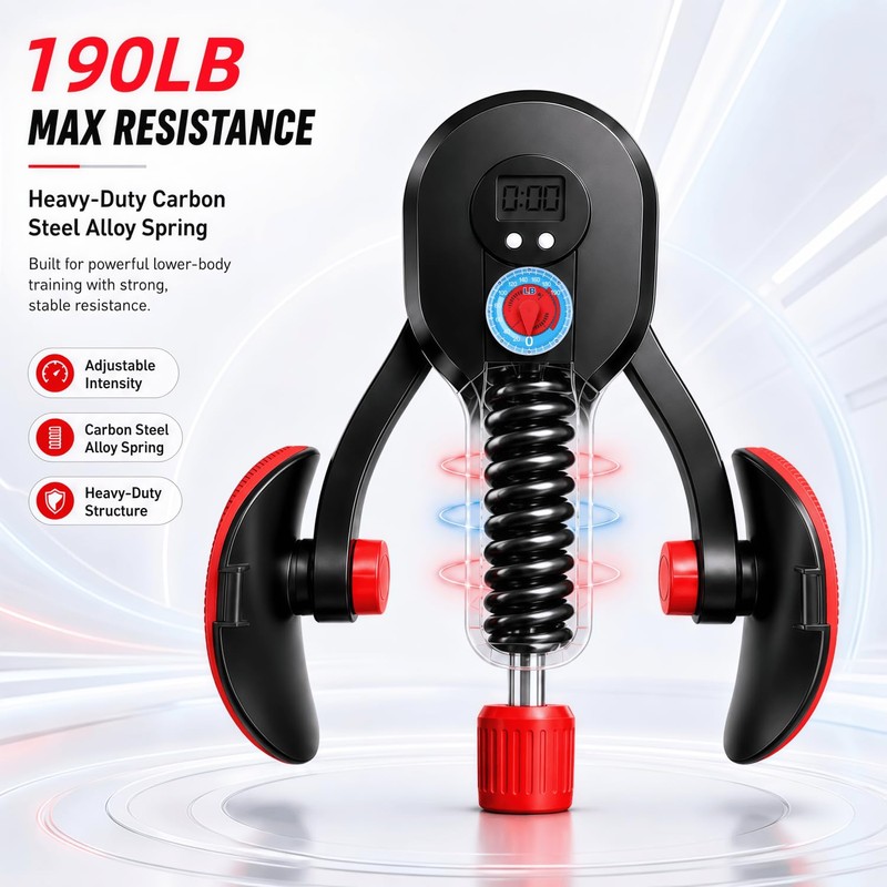 Thigh Exerciser & Pelvic Floor Trainer, 190 LB Adjustable Inner