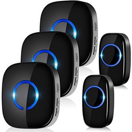 Wireless Doorbell Kit with 3 Receivers and 2 Button 1300FT Range, IP55 Waterproof & 5 Volume Levels & 58 Ringtones, Cordless Plug in Door Bells, Door Entry Bell for Home/Office/Garden