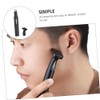 2-in-1 Rechargeable Electric Nose Hair Trimmer Sideburns Remover Set Black