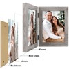 Frametory, 5x7 Double Hinged Picture Frame with Glass Front, Engineered