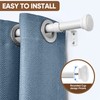 SIMEWIN White Curtain Rods for Windows 28 to 48 Inches