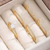 FDEETY Pack of 5 Women's Stackable Rings 14K Gold-Plated Cubic