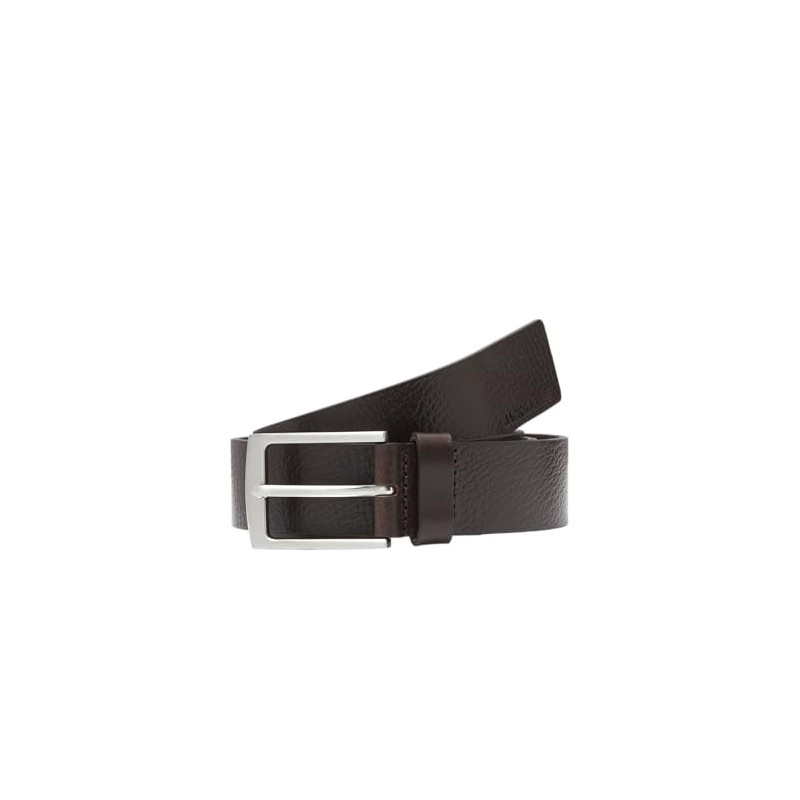 JACK & JONES Men's Jacstockholm Leather Belt Noos, Black coffee