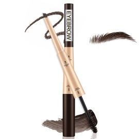 Apooliy Waterproof Eyebrow Pen,Eyebrow Retractable Definer Pencil,Dual-Sided Brow Gel,Fine Tip, Fills Brow Makeup