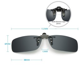 Hifot 4 Pack Sunglasses Attachment Clip On Sunglasses Flip Up Polarised Sunglasses for Glasses Wearers Rimless Myopia Sunglasses for Women and Men, Multi-coloured C, Unit size