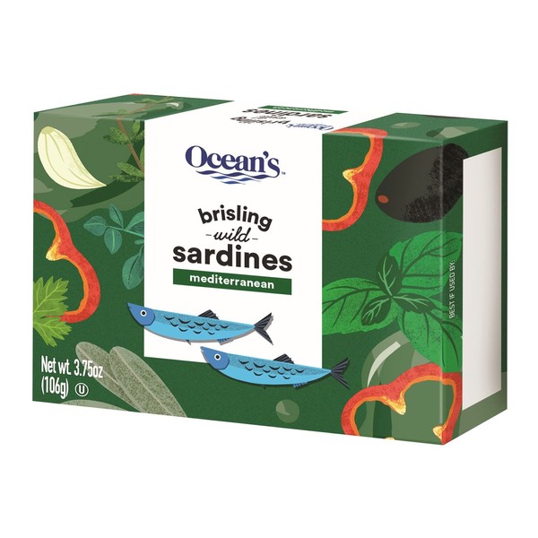 Ocean's Brisling Wild Sardines | Mediterranean | 3.75 oz -