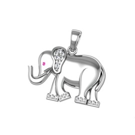 King Greek DELTA SIGMA THETA STERLING SILVER ELEPHANT PENDANT -18'' Inches DST-P006