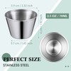 Potchen 48 Pack 2.5 oz Metal Ramekins Sauce Cups Stainless