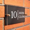 Badgemaster Layered Glass Effect Modern Anthracite Acrylic House Number Sign