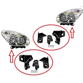 2X Headlight Repair Kit Bracket Mount Clips Left and Right for Fiat Doblo