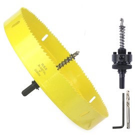 JIECHENG 9 inch Hole Saw for Wood,Soft metal,Drywall,Plasterboard and plywood,229mm Bi-Metal Hole Saw with Arbor Mandrel