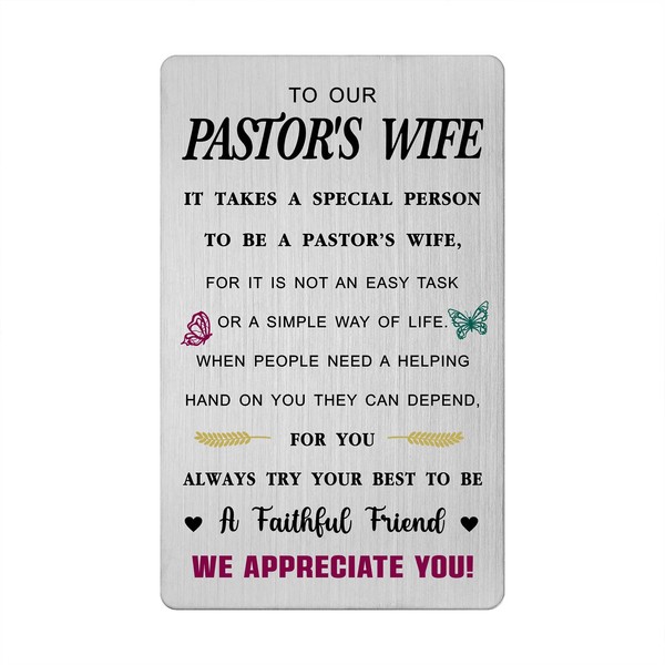 Christmas Card for Pastor's Wife- Pastor's Wife Appreciation Birthday Gifts-Anniversary
