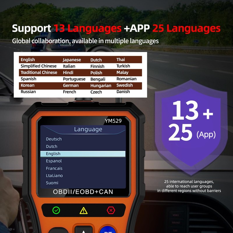 BingoHive Professional OBD2 Scanner with Battery Tester - Diagnostic Tool