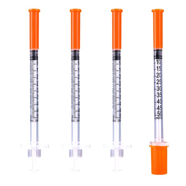 0.5ml 0.5cc U-100 Lab Syringes 31G x 5/16 Inch (8mm),