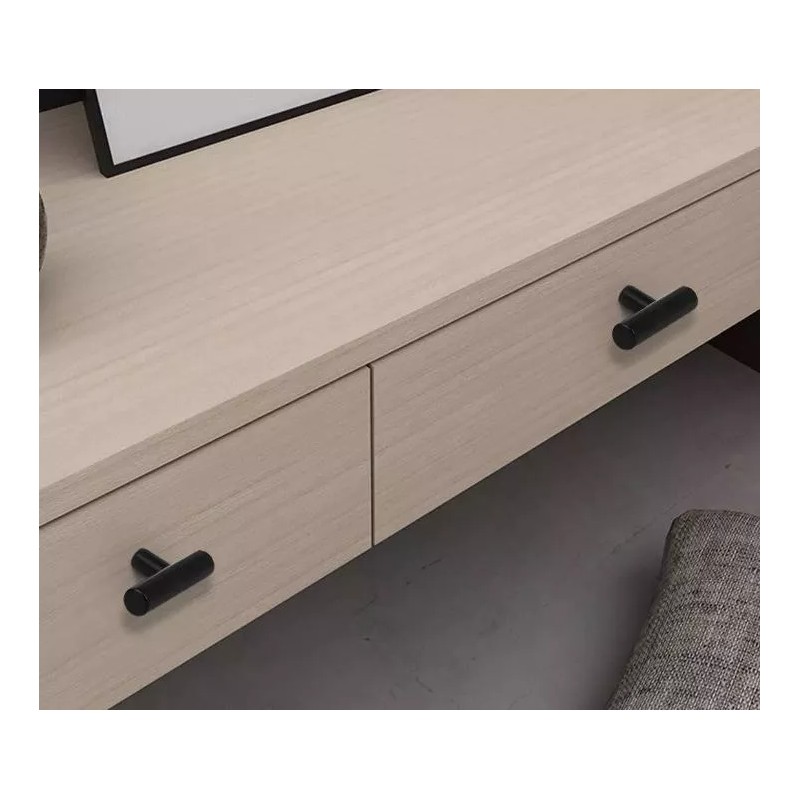 LIZOFERTAS Jaladera Tipo Botón Acero Inox 40 Mm Negro Paquete