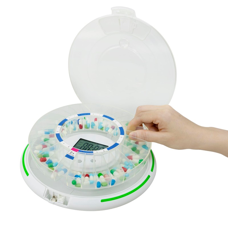 Automatic Pill Dispenser,Locked Medication Dispenser for Elderly with Alarm, 6