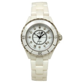 Technos T9C06WW Ceramic Date Men's Wristwatch, White, white, Bracelet Type