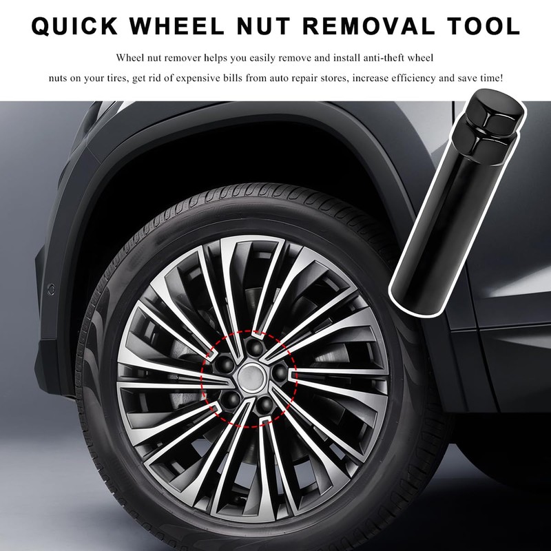 NYTKL 7 Spline Lug Nuts Key Tuner, 7-Point Wheel Lock