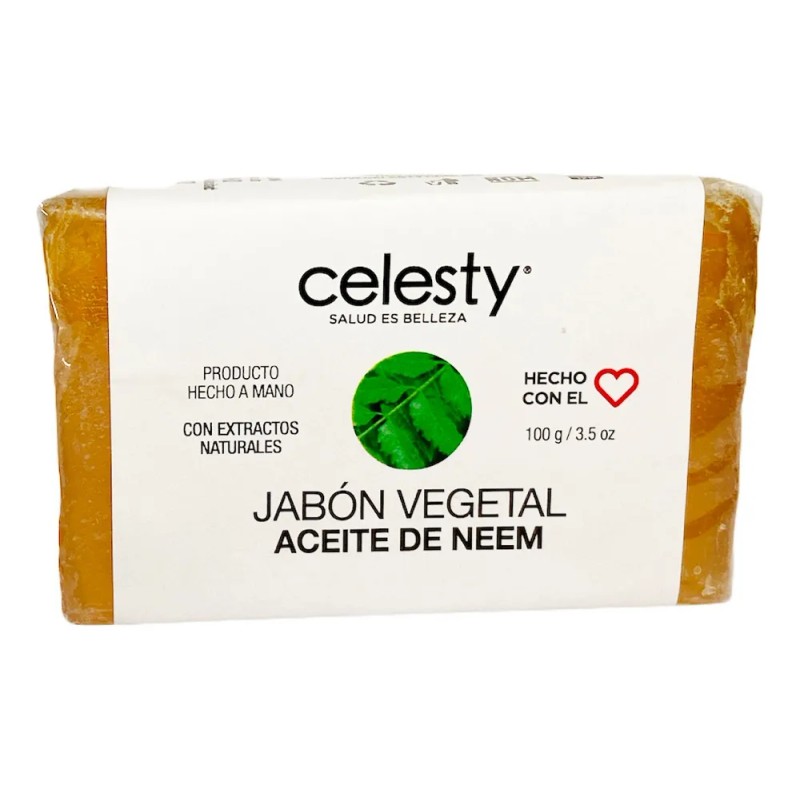 Kit 10 Pzs Jabón Vegetal Aceite De Neem Acne Manchas