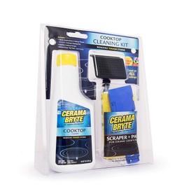 Kit de Limpieza para Estufa y Parrilla Eléctrica de Cerámica | Contiene Limpiador para Estufa Cerama Bryte 10oz, una Esponja de Limpieza y un Raspador | La Mejor Opción para Limpiar tu Cocina!!