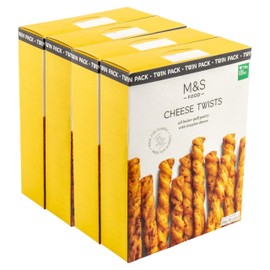 M&S Marks & Spencer Cheese Twists, All Butter Puff Pastry with Gruyère Cheese, Made in France, 500g (4 x 125g)