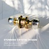 LOQRON Crystal Door Knobs with Lock and Keys with Privacy