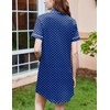Ekouaer Nightgowns for Women Button Down Sleepshirt Short Sleeve Nightshirt