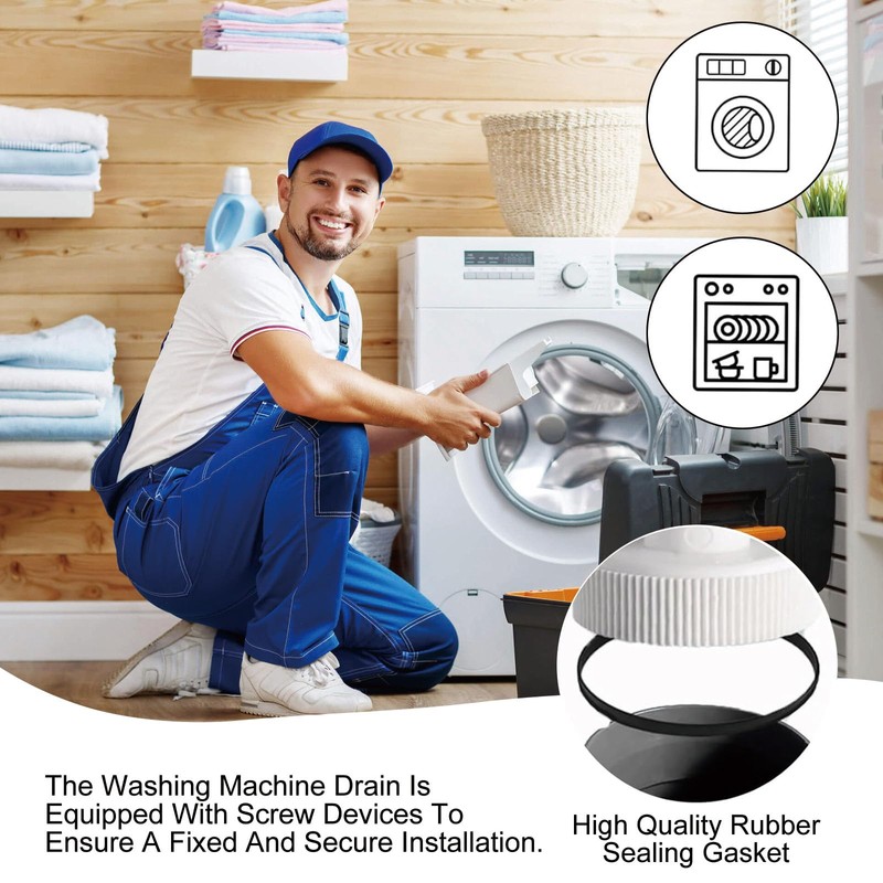 Washing Machine Waste Splitter, Dishwasher Y Connection Adapter for Pipe